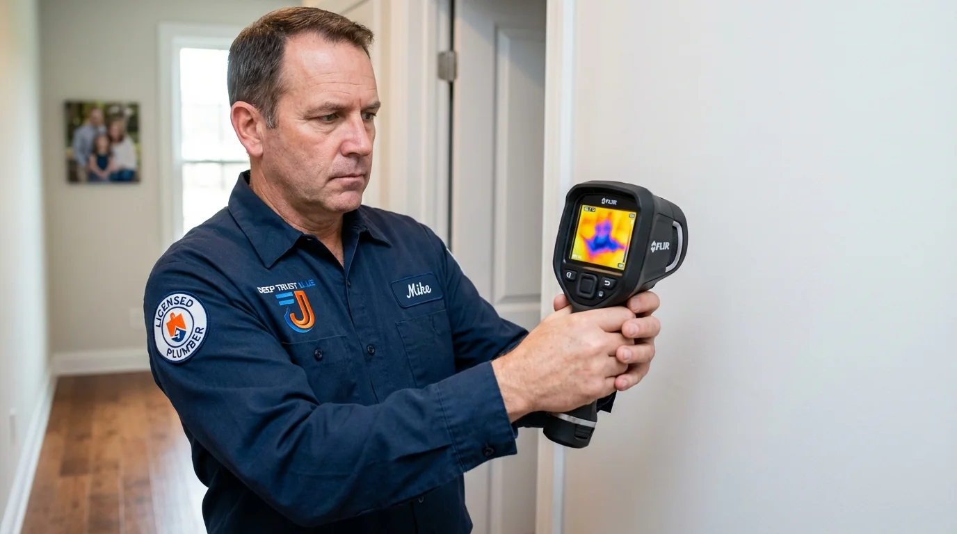 Thermal imaging leak detection by Johns Plumbing LLC in Galesburg